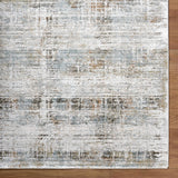 Neron Blue Gray Abstract Runner Rug