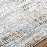 Neron Blue Gray Abstract Runner Rug