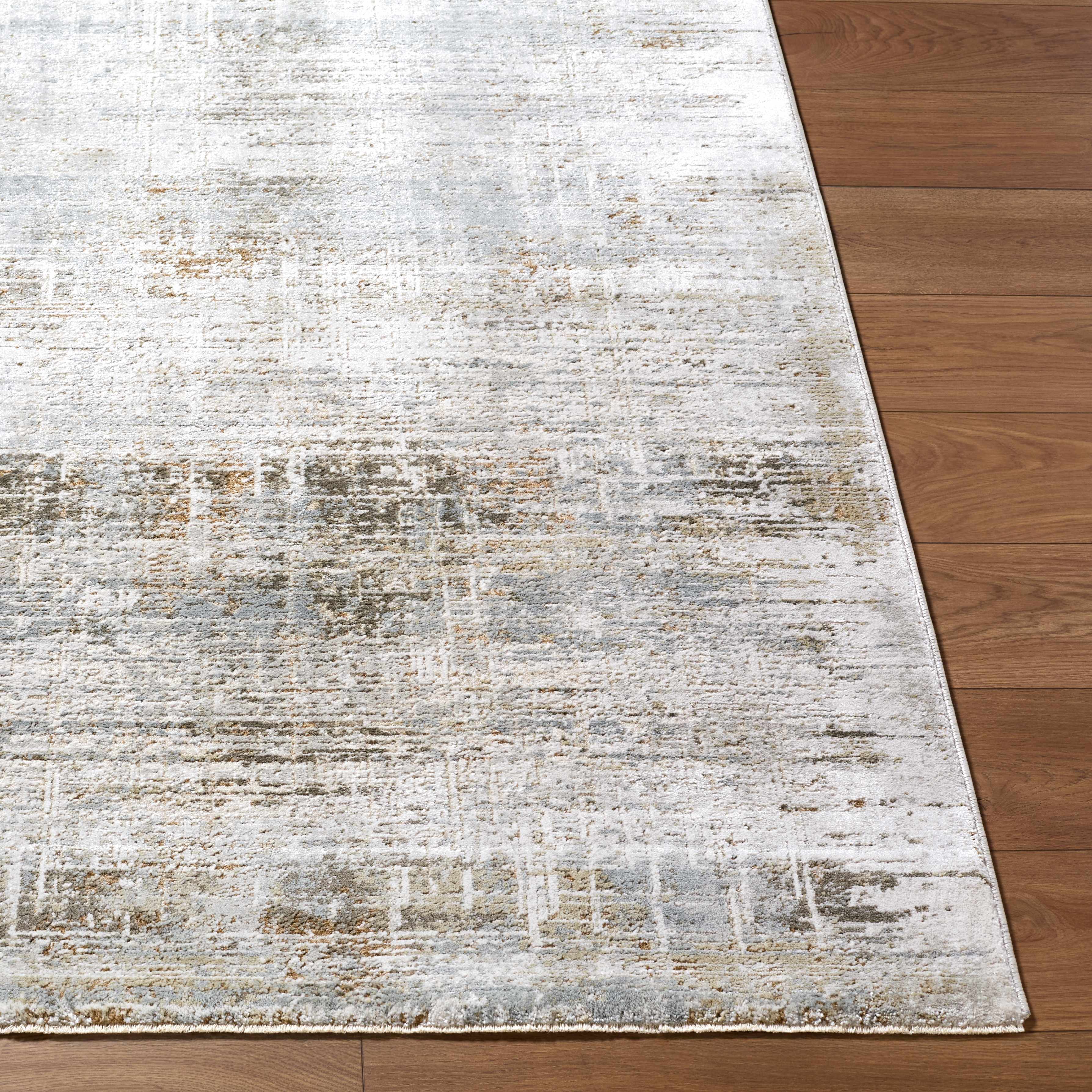 Neron Blue Gray Abstract Runner Rug