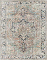 Green Nisa Washable 7ft Runner Rug