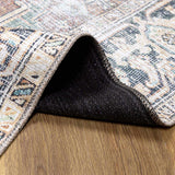 Green Nisa Washable 7ft Runner Rug
