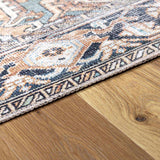 Green Nisa Washable 7ft Runner Rug