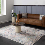 Green Nisa Washable 7ft Runner Rug