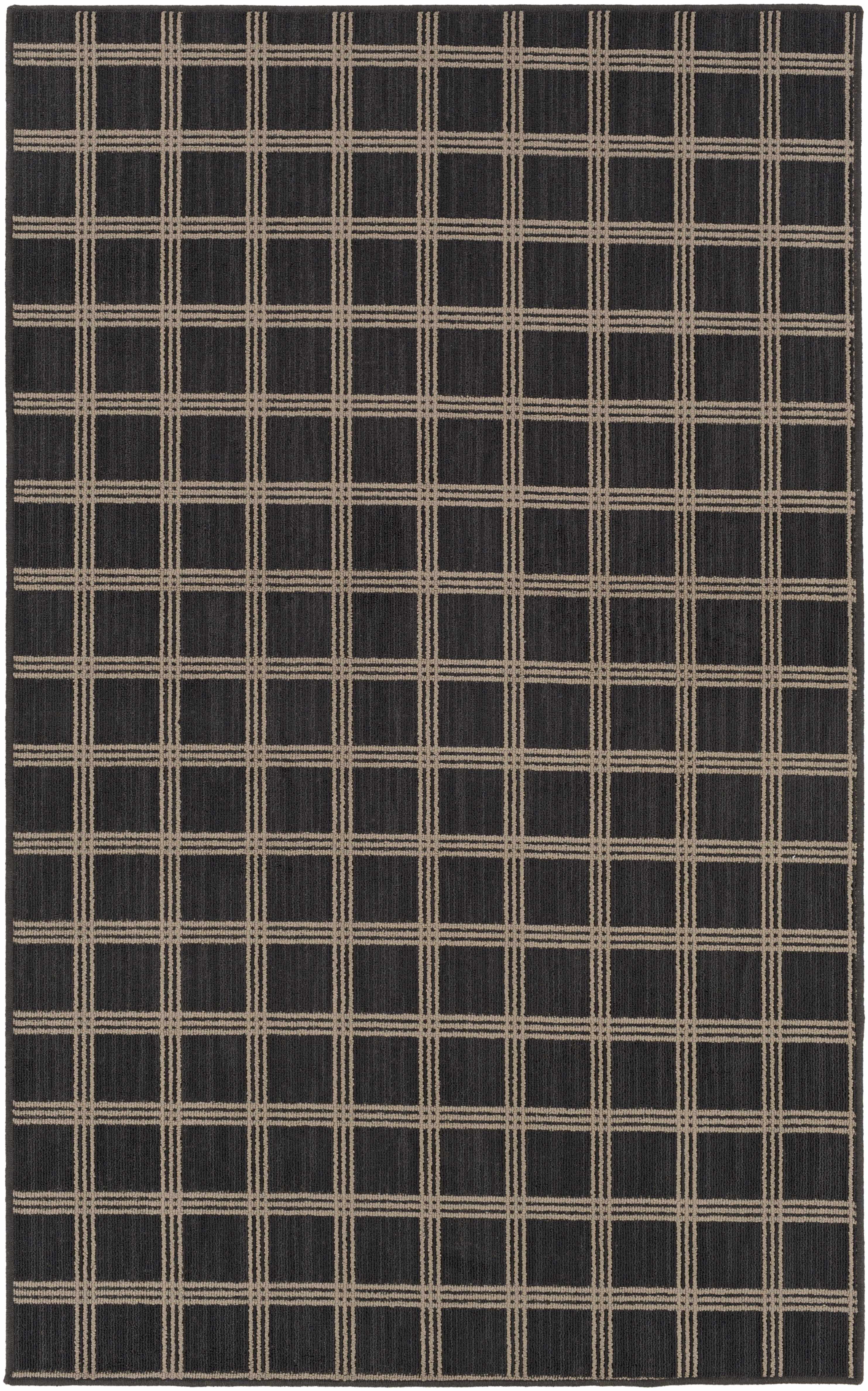 Sample Custom Size Oretha Charcoal Checkered Rug