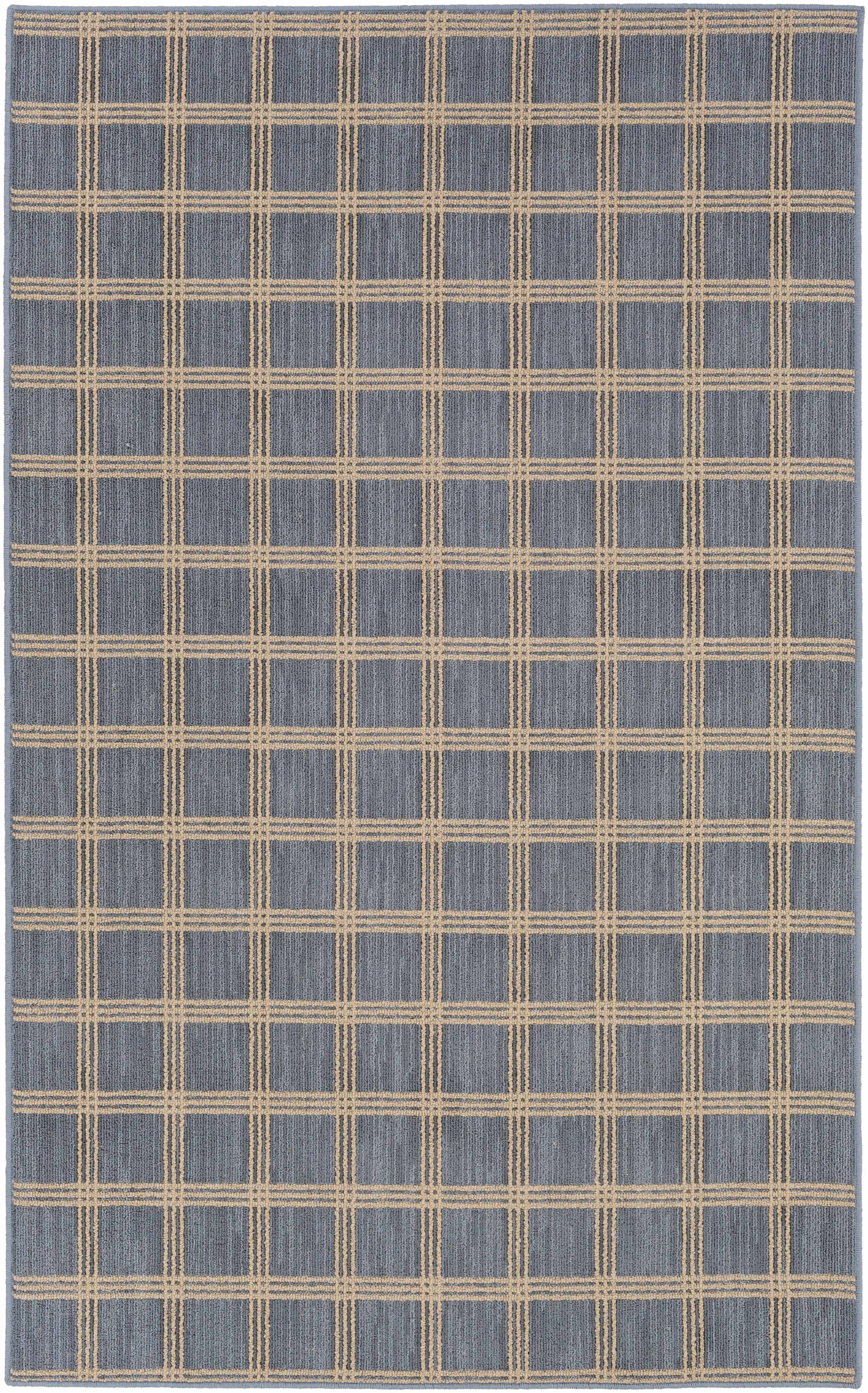 Sample Custom Size Oretha Light Blue Checkered Rug