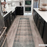 Olive Sariaya Distressed Washable Runner Rug