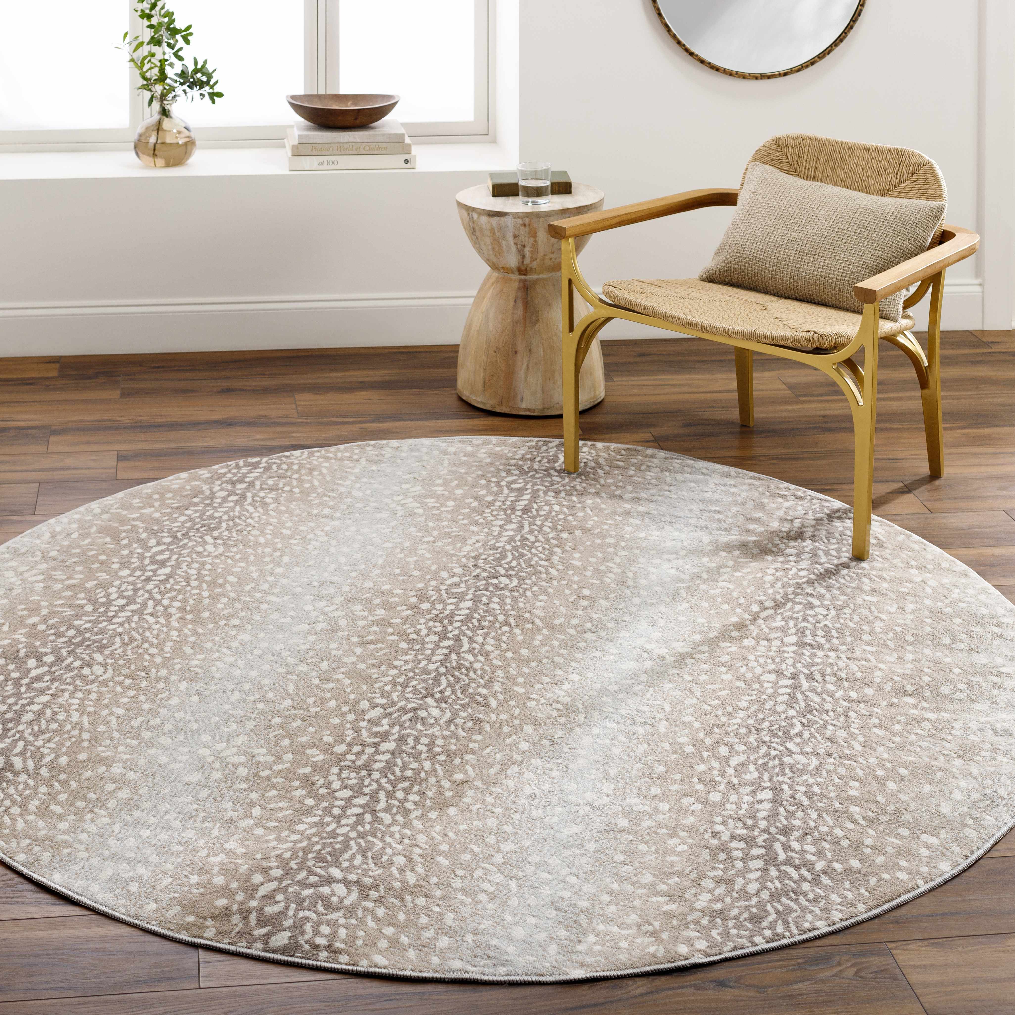 Pointblank Leopard Print Fawn Runner Rug