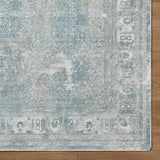 Pryce Blue Gray Runner Rug