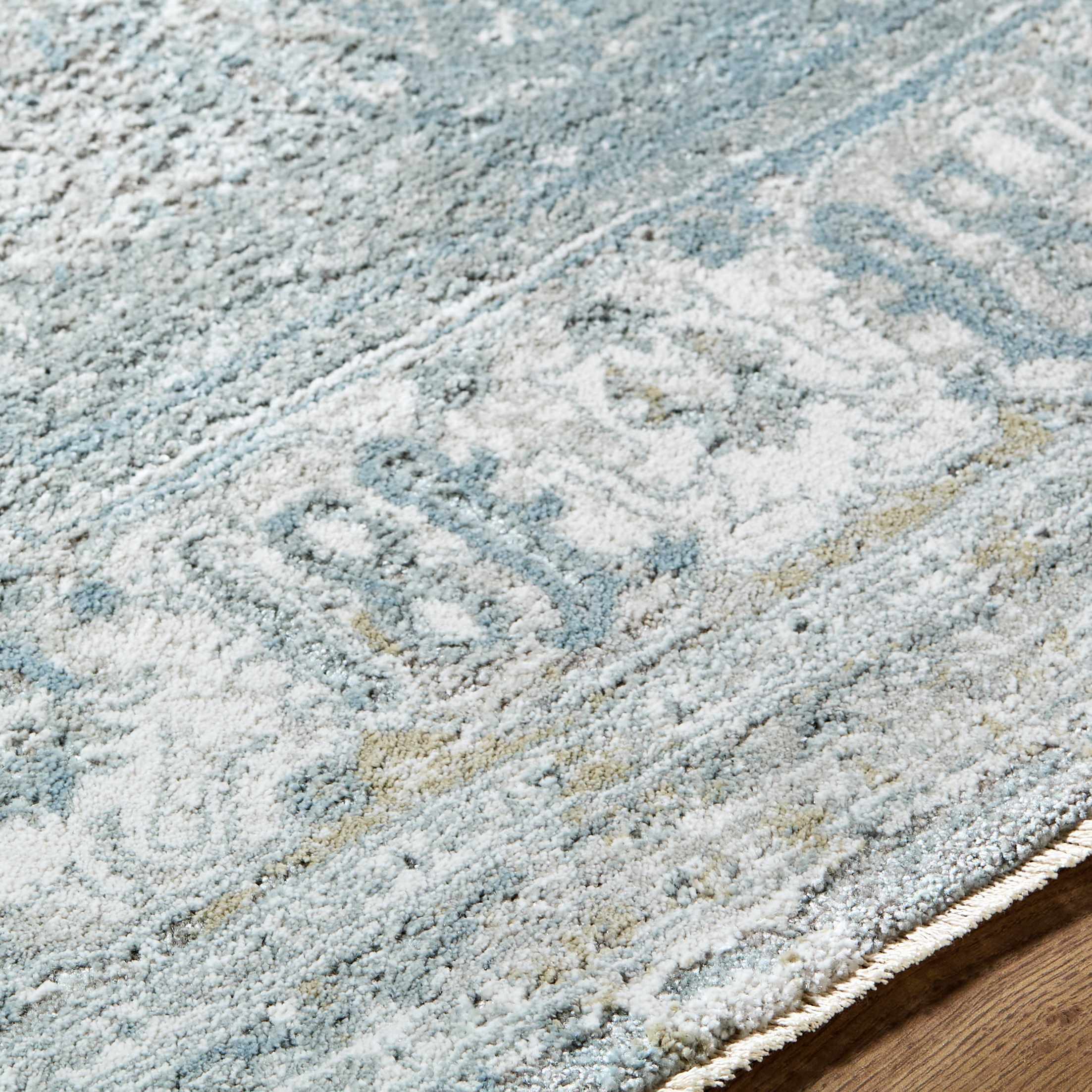 Pryce Blue Gray Runner Rug