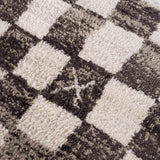 Benjy Cream & Charcoal Checkered Runner Area Rug