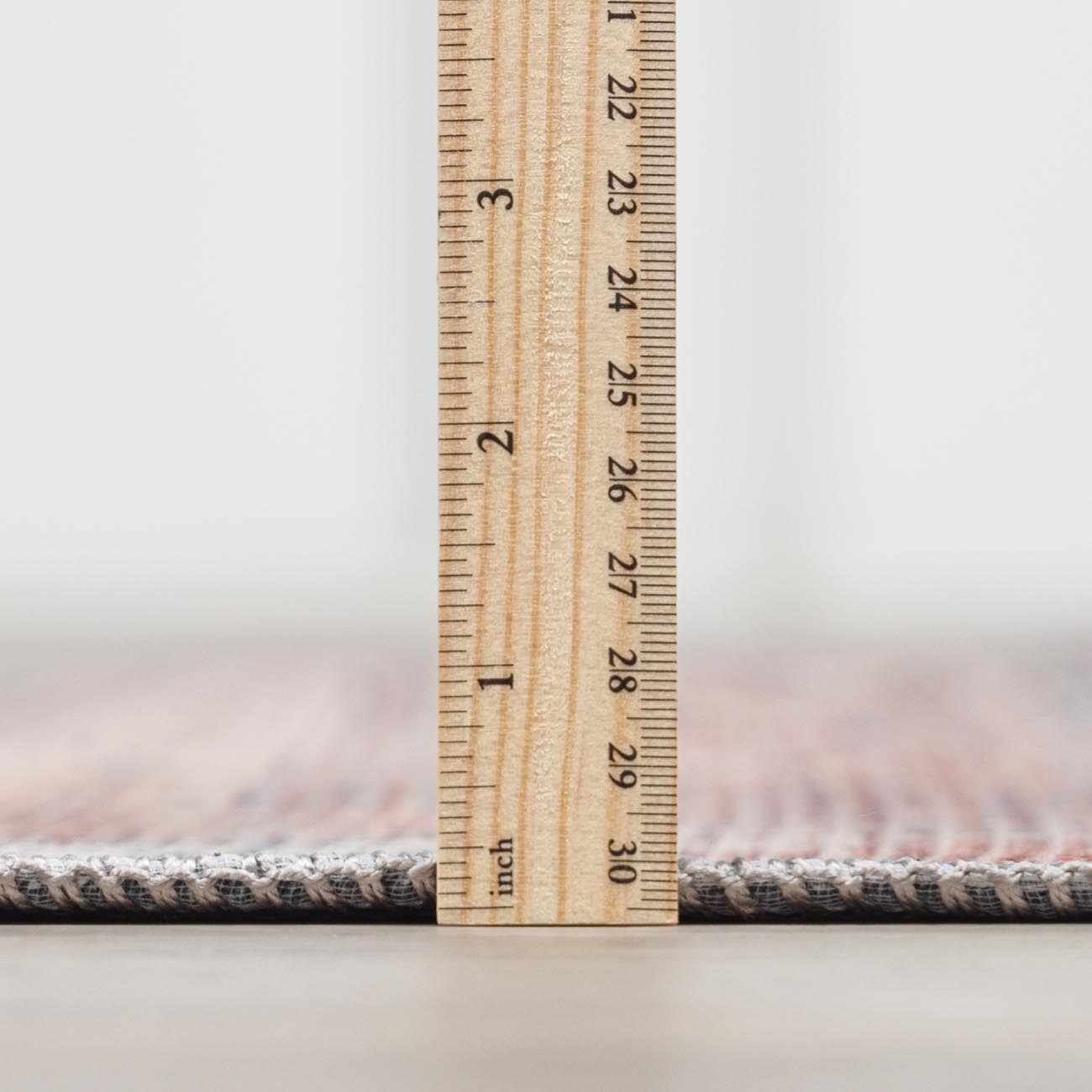 Baltinglass Rust & Blue Washable Runner Rug - Clearance