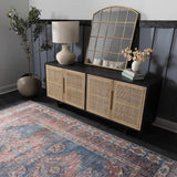 Baltinglass Rust & Blue Washable Runner Rug - Clearance