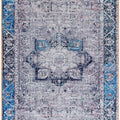 Rosman Blue&Beige Washable Runner Rug - Clearance