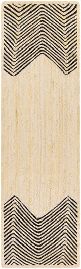 Light Beige Ringtead Jute Braided Runner Rug