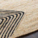 Light Beige Ringtead Jute Braided Runner Rug
