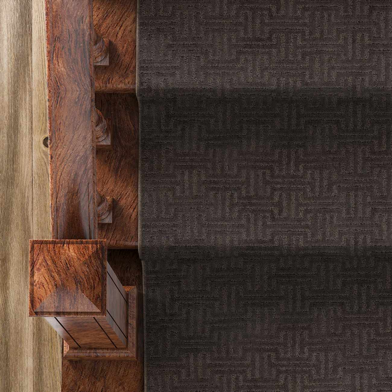 Custom Size Chandler Dark Brown Runner Rug