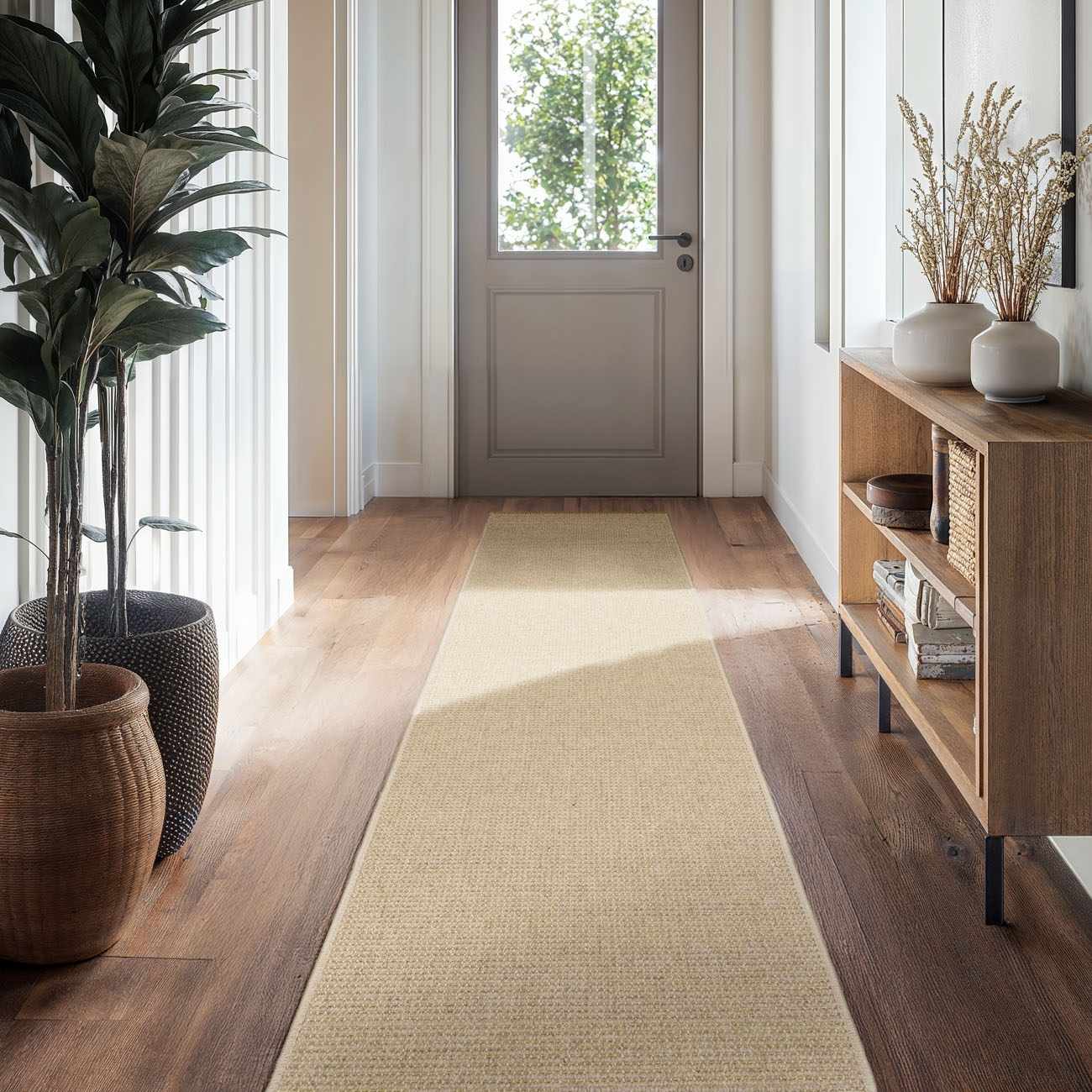Custom Size Felipe Light Brown Runner Rug