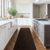 Custom Size Freya Dark Brown Runner Rug