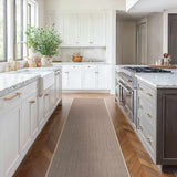 Custom Size Freya Medium Brown Runner Rug