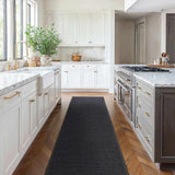 Custom Size Gaze Black Runner Rug