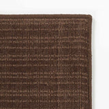 Custom Size Gunther Dark Brown Hand Loomed Runner Rug