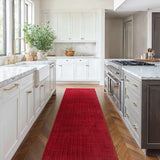 Custom Size Gunther Red Hand Loomed Runner Rug