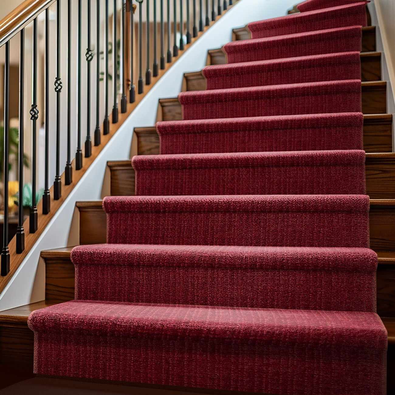 Custom Size Gunther Red Hand Loomed Runner Rug