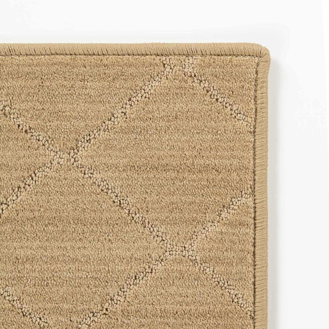 Custom Size Hawkins Dark Beige Diamond Runner Rug