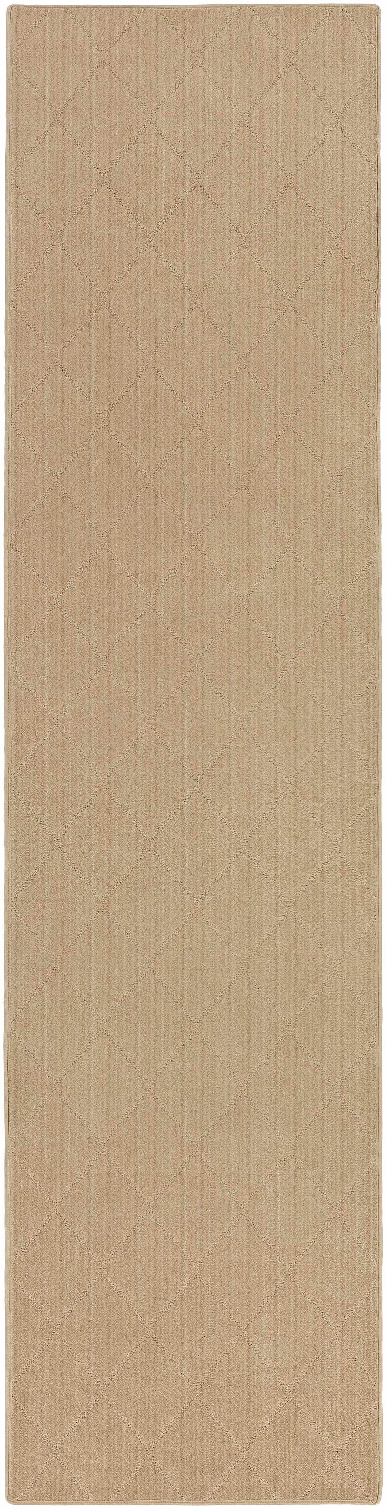 Custom Size Hawkins Dark Beige Diamond Runner Rug