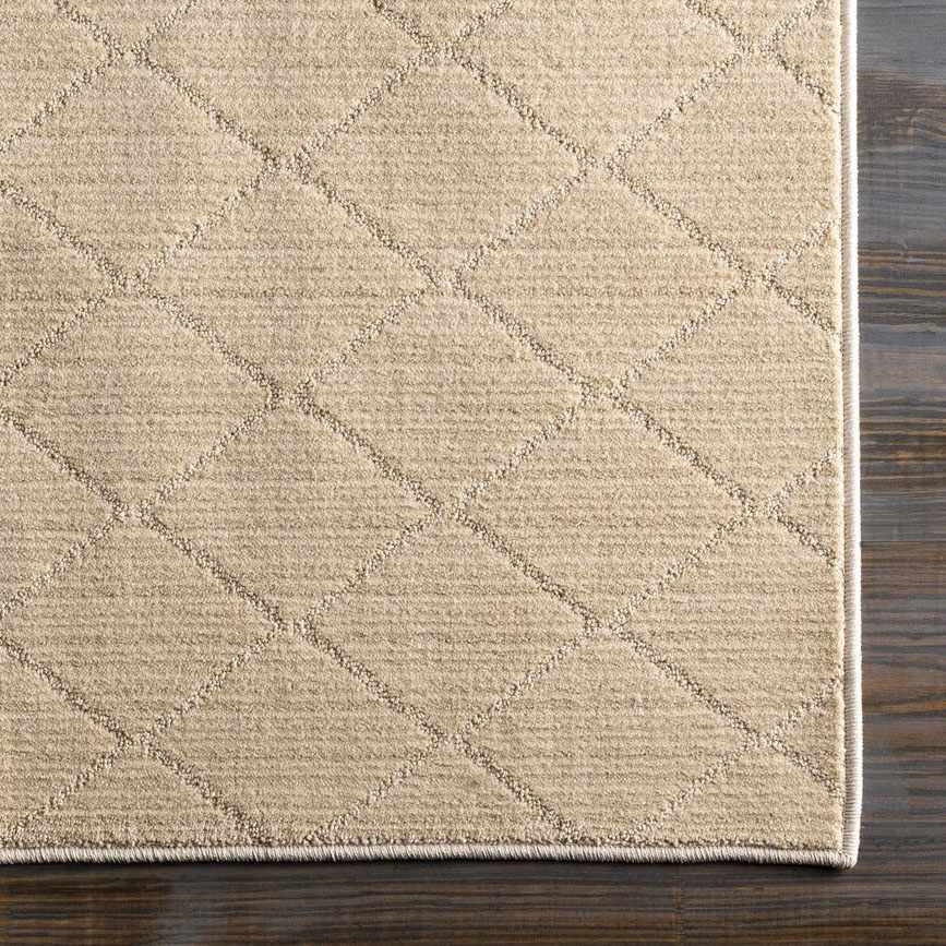 Custom Size Hawkins Beige Diamond Runner Rug
