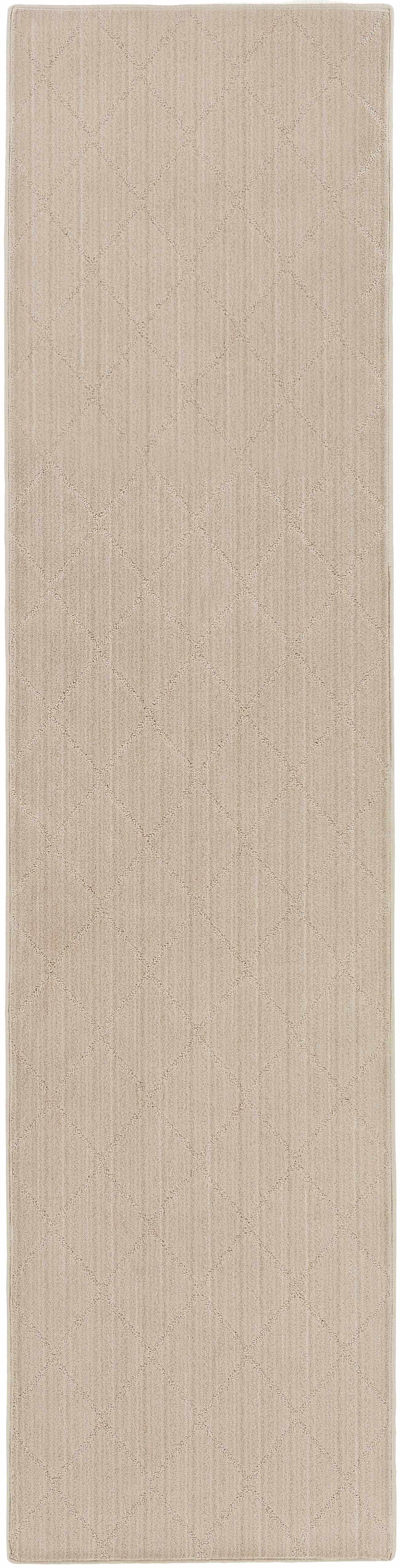 Custom Size Hawkins Beige Diamond Runner Rug