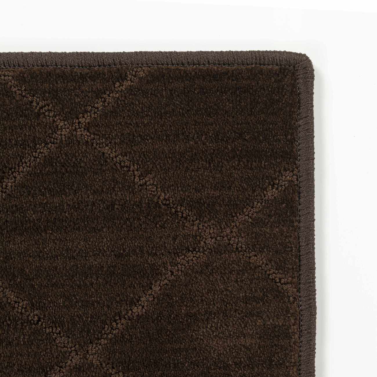 Custom Size Hawkins Dark Brown Diamond Runner Rug