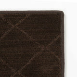 Custom Size Hawkins Dark Brown Diamond Runner Rug
