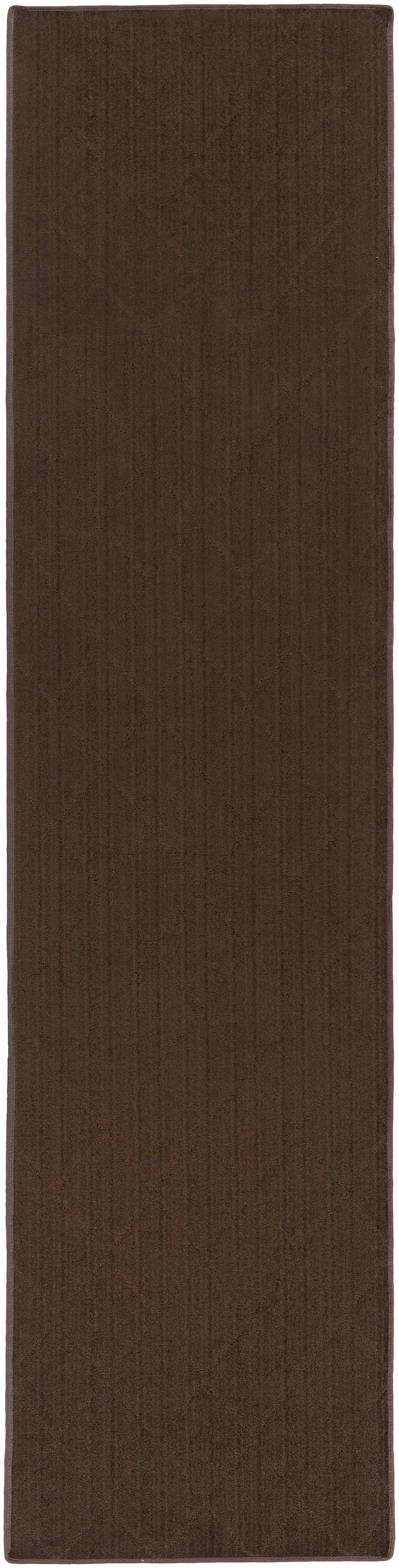 Custom Size Hawkins Dark Brown Diamond Runner Rug