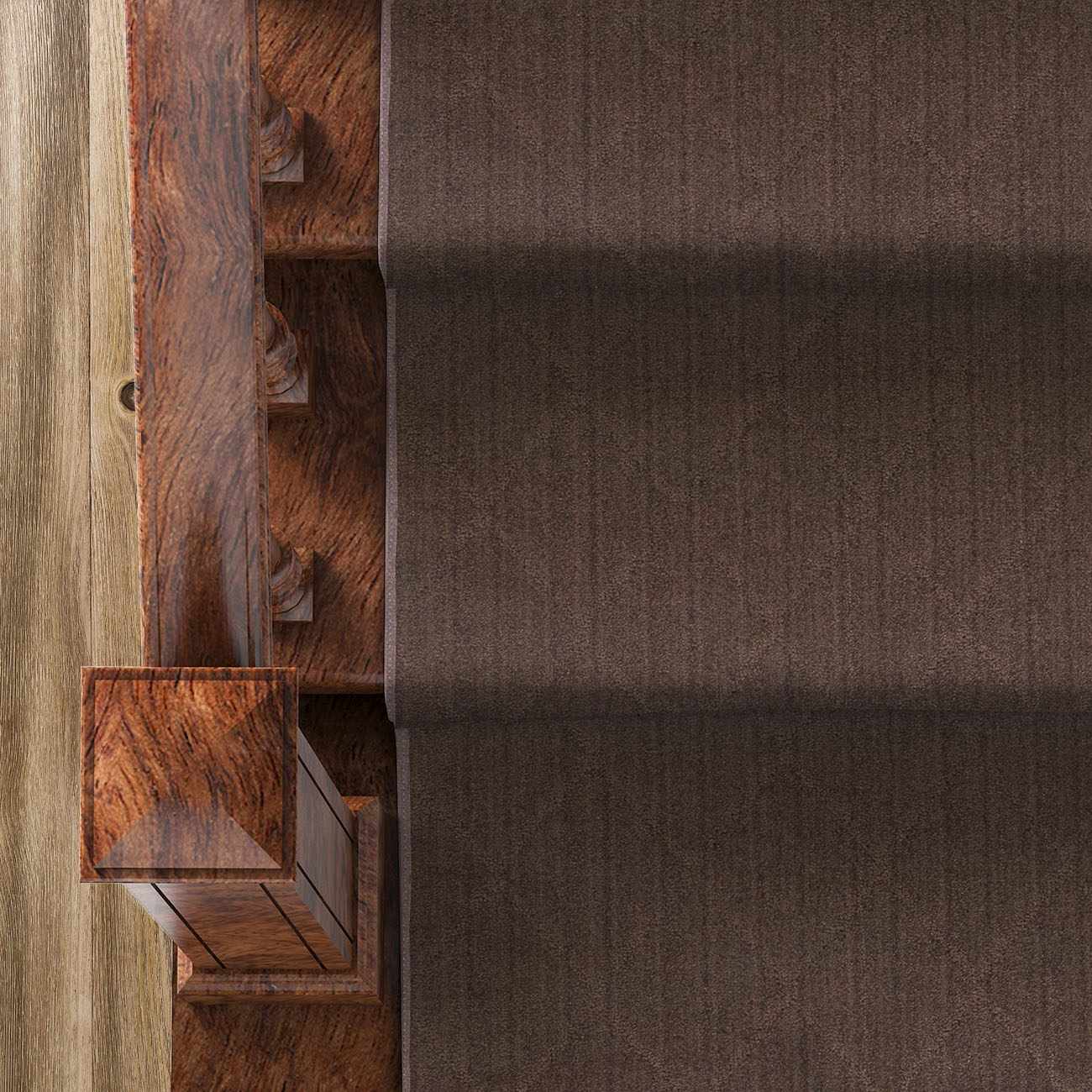 Custom Size Hawkins Dark Brown Diamond Runner Rug