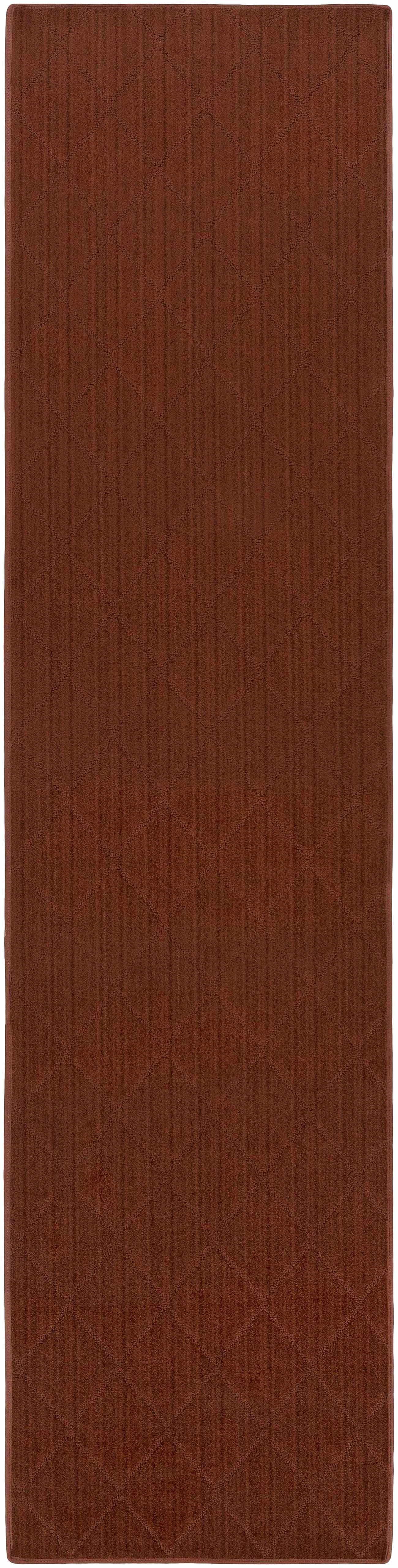 Custom Size Hawkins Dark Red Diamond Runner Rug