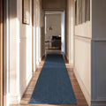 Custom Size Hawkins Dark Blue Diamond Runner Rug