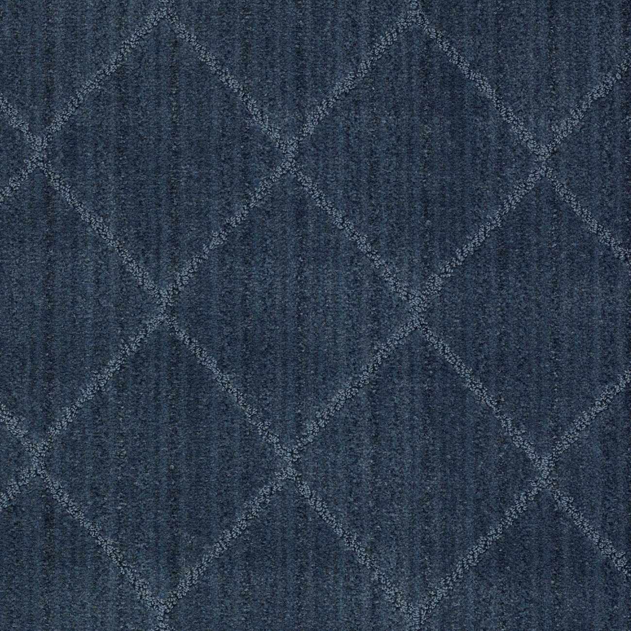 Custom Size Hawkins Dark Blue Diamond Runner Rug