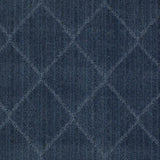 Custom Size Hawkins Dark Blue Diamond Runner Rug