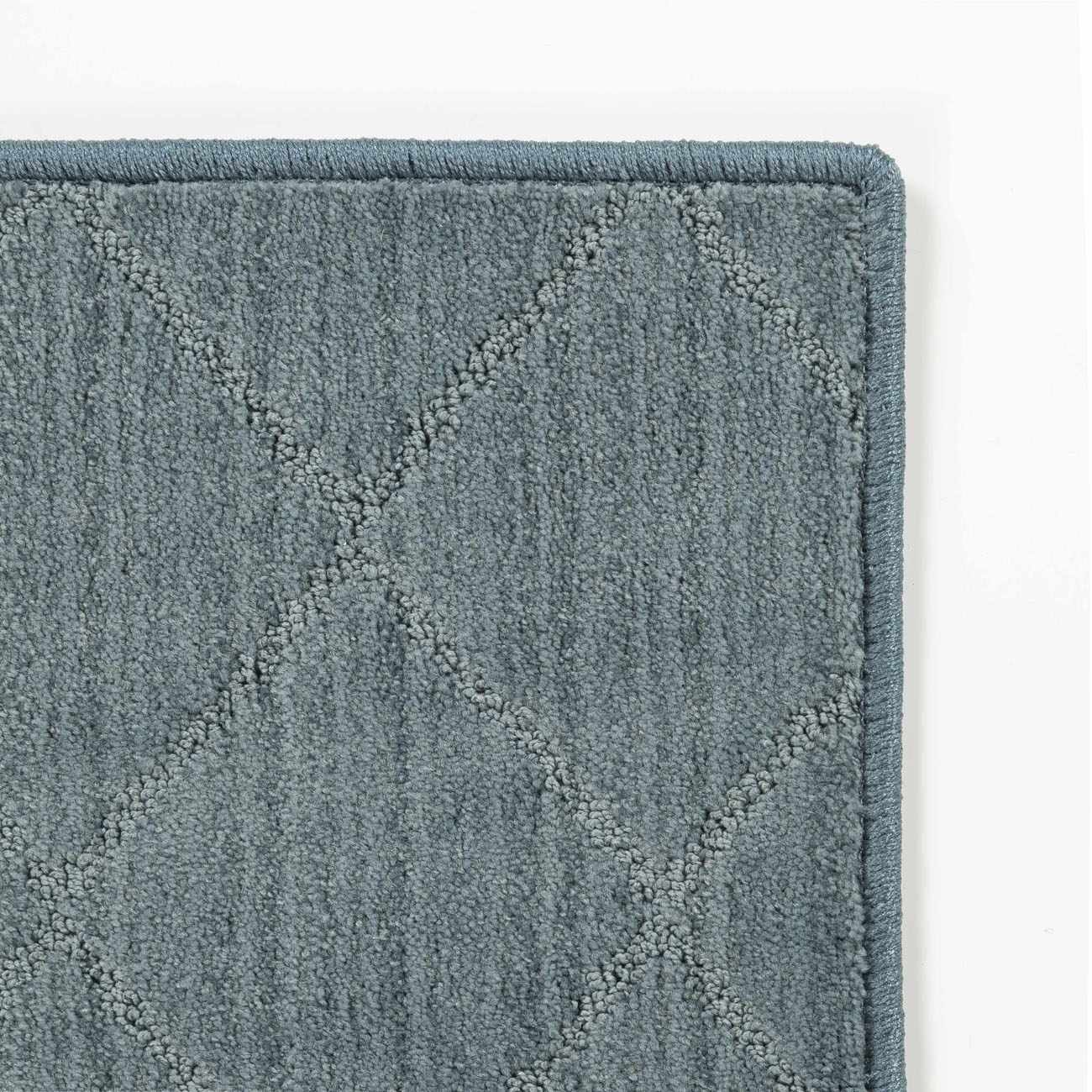 Custom Size Hawkins Blue Diamond Runner Rug