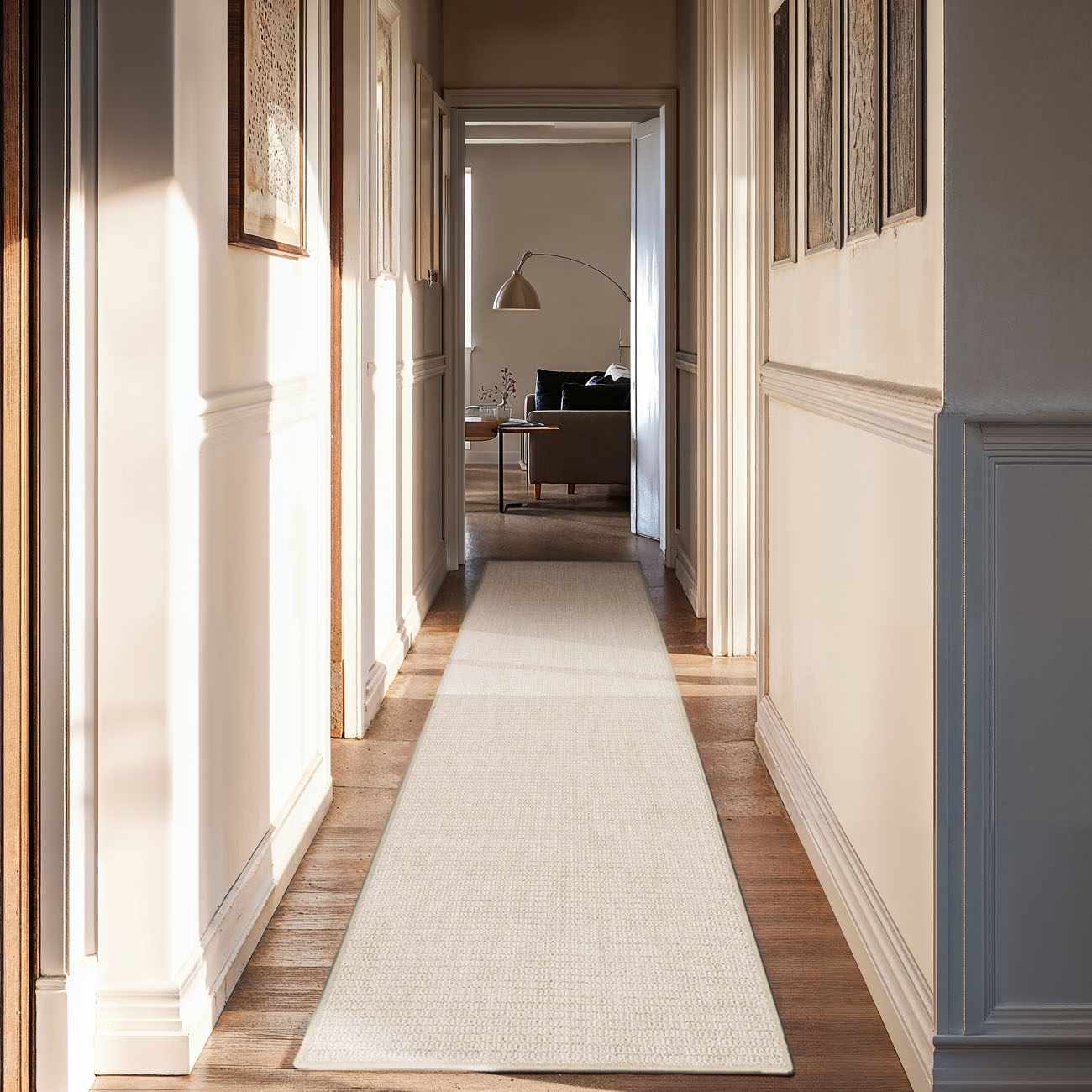 Custom Size Jayla Beige Runner Rug