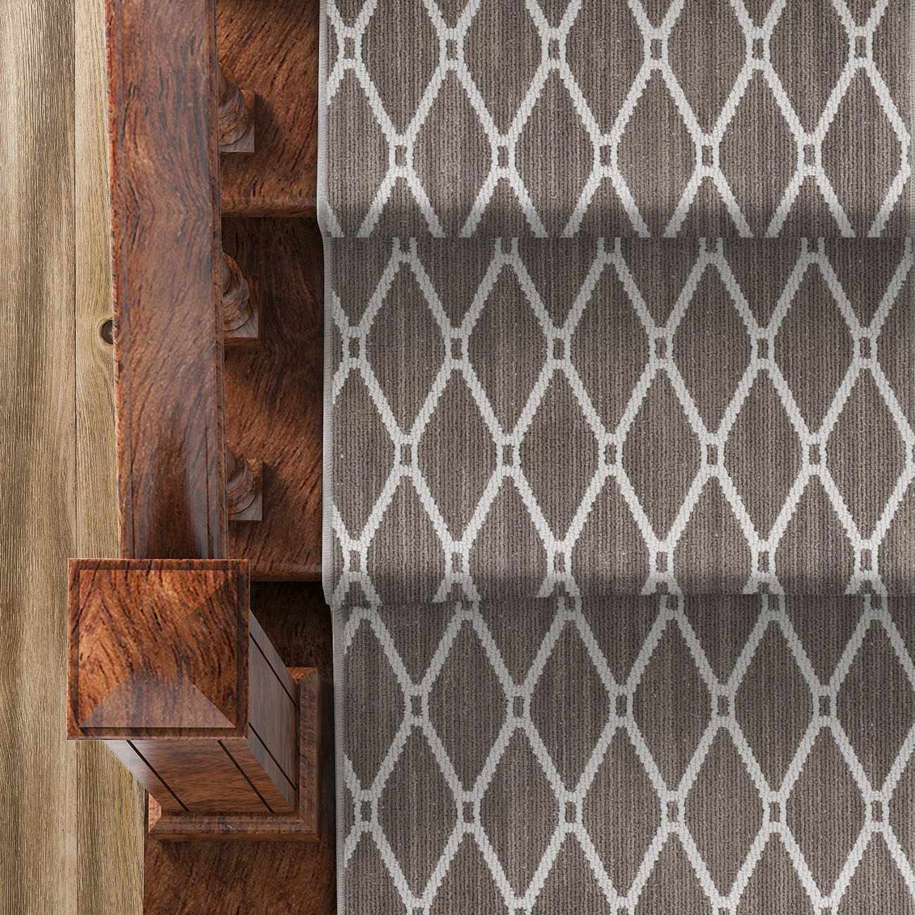 Custom Size Leilani Brown Runner Rug
