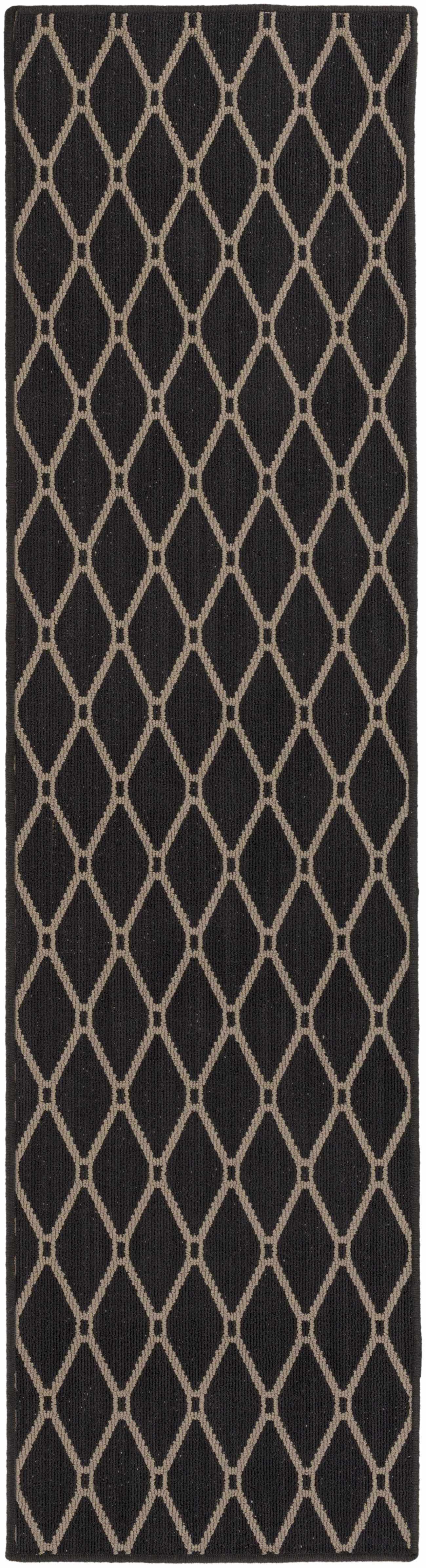Custom Size Leilani Black Runner Rug