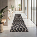 Custom Size Leilani Black Runner Rug