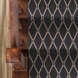 Custom Size Leilani Black Runner Rug
