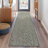 Custom Size Lucca Sage Textured Runner Rug