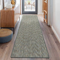 Custom Size Lucca Sage Textured Runner Rug