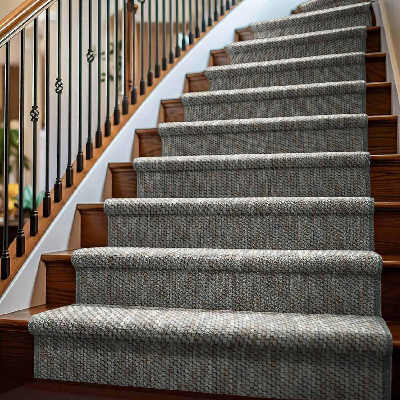 Custom Size Lucca Sage Textured Runner Rug