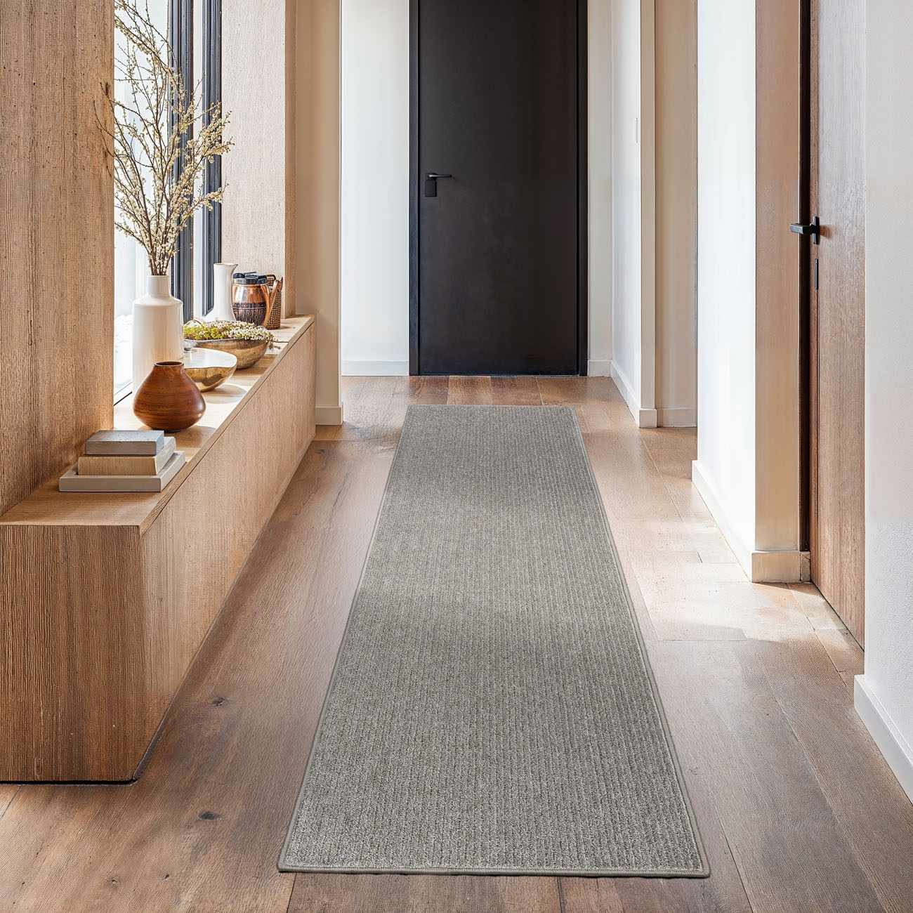 Custom Size Maeve Gray Runner Rug