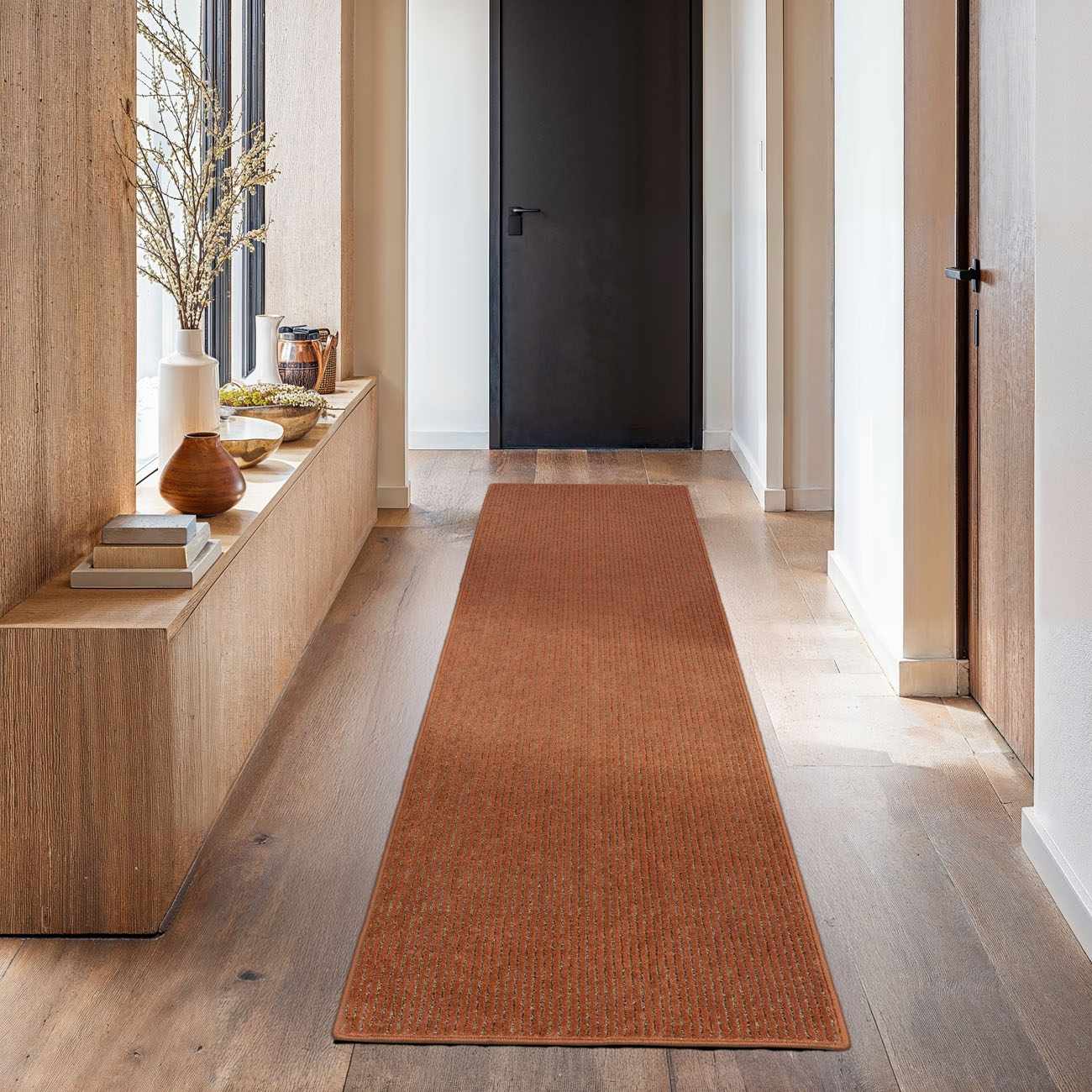 Custom Size Maeve Red Runner Rug